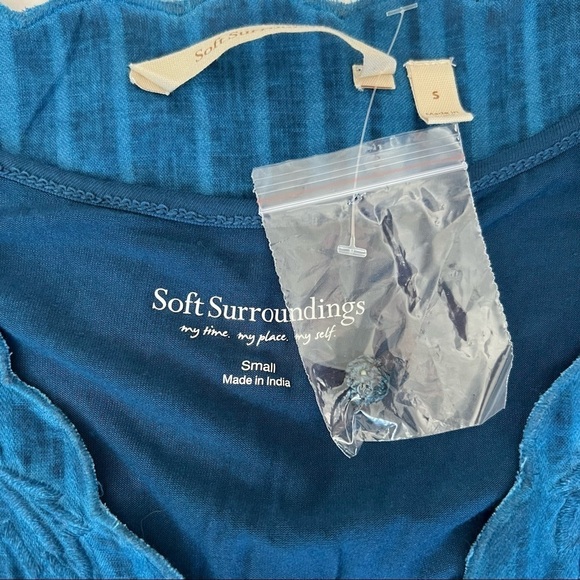 Soft Surroundings Blue Esme Tunic & Tank Top Size Small - Picture 8 of 8